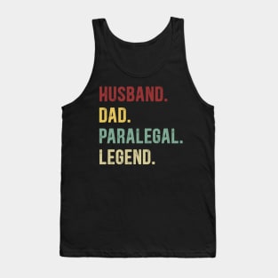 Paralegal Funny Vintage Retro Shirt Husband Dad Paralegal Legend Tank Top